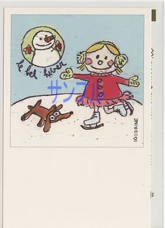 100drine・ポストカード「スケート」