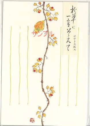 花はがき「つるうめもどき」（3枚入）