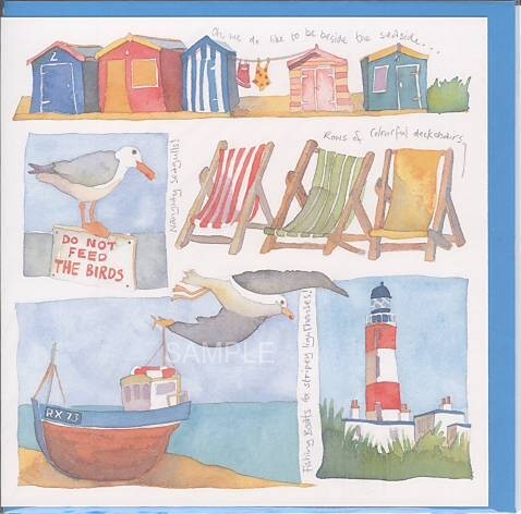 square card-夏柄(海辺)