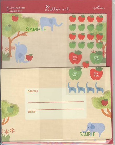 レターセット「ぞうとりんご」