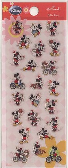 シール（もりあがり加工）「ミッキー＆ミニー」