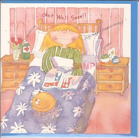 square card-お見舞い（女の子）