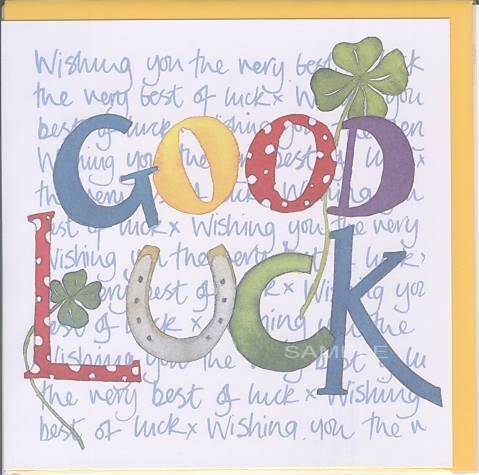 square card-Good Luck(クローバー)