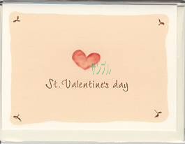 バレンタイン２つ折カード