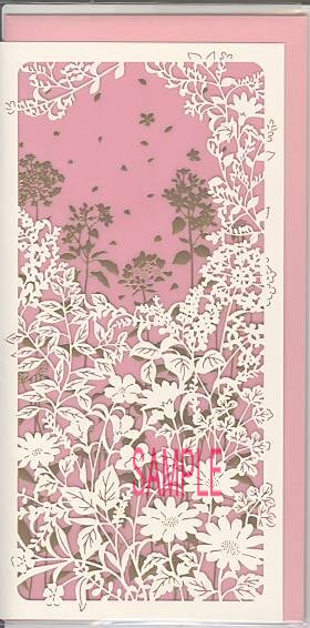 レーザーカットスリムカード（ピンク）