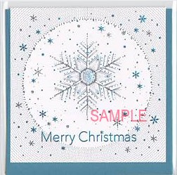 X'masフォーマルミニカード（封筒付）「スクエア：雪」