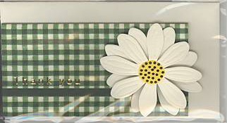 ミニコサージュカード・Thank You（封筒付）「緑」
