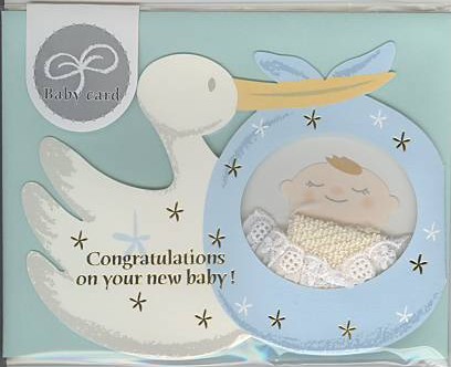 出産祝い「コウノトリ・男児」