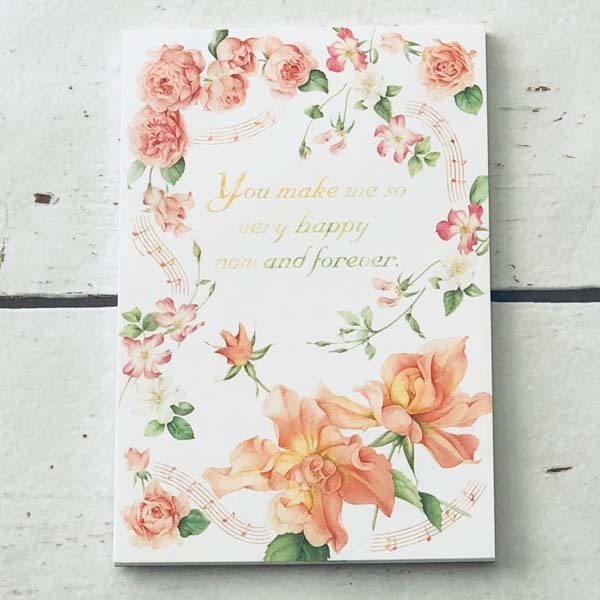 はがき箋「オレンジローズ」