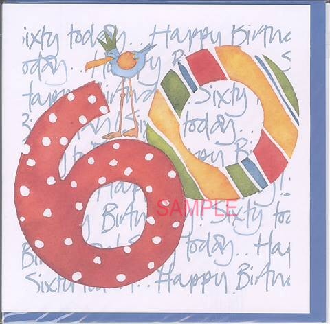 square card-誕生日60歳（還暦）