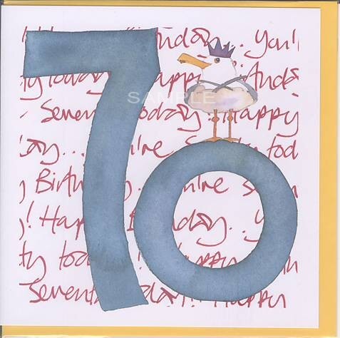 square card-誕生日70歳