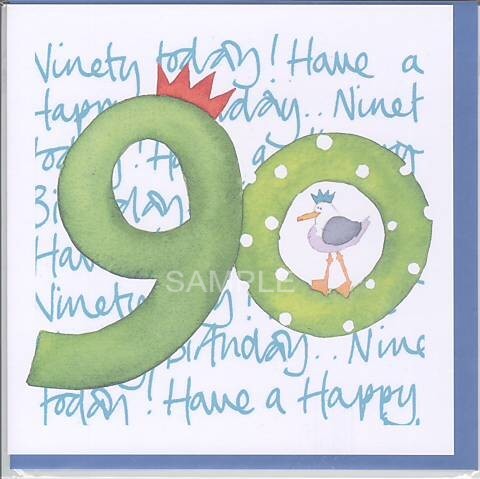 square card-誕生日90歳