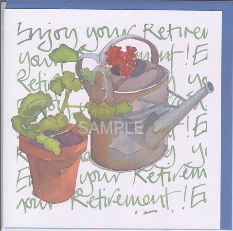 square card-退職祝い(園芸)