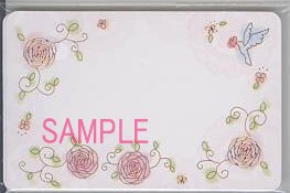 Yokoメッセージカード「花と小鳥-2」