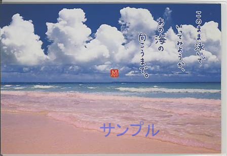 メッセージ付・ポストカード「沖縄県の海岸」