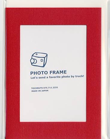 フォトフレームカード（四角枠：赤）